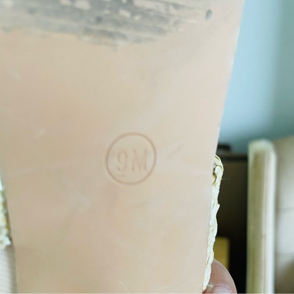 Joie Niki Natural Raffia Woven Block Heel Women's Cream Size 9  Sandals - Picture 10 of 10